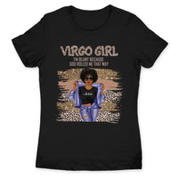 Virgo Girl Personalized September Birthday Gift For Her Custom Birthday Gift Customized August Birthday Shirt Dreameris