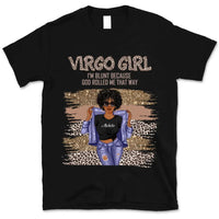 Virgo Girl Personalized September Birthday Gift For Her Custom Birthday Gift Customized August Birthday Shirt Dreameris