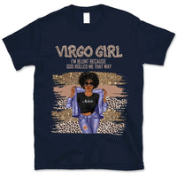 Virgo Girl Personalized September Birthday Gift For Her Custom Birthday Gift Customized August Birthday Shirt Dreameris