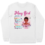 Christian God Says You Are Personalized May Birthday Gift For Her Custom Birthday Gift Black Queen Customized May Birthday T-Shirt Hoodie Dreameris