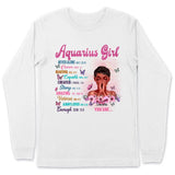 Aquarius Christian God Says You Are Personalized January Birthday Gift For Her Custom Birthday Gift Black Queen Customized February Birthday T-Shirt Hoodie Dreameris