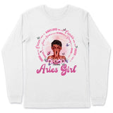 Aries Christian God Says You Are Personalized March Birthday Gift For Her Custom Birthday Gift Black Queen Customized April Birthday T-Shirt Hoodie Dreameris