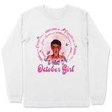 Christian God Says You Are Personalized October Birthday Gift For Her Custom Birthday Gift Black Queen Customized October Birthday T-Shirt Hoodie Dreameris