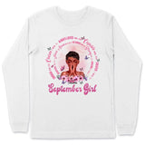 Christian God Says You Are Personalized September Birthday Gift For Her Custom Birthday Gift Black Queen Customized September Birthday T-Shirt Hoodie Dreameris