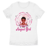 Christian God Says You Are Personalized August Birthday Gift For Her Custom Birthday Gift Black Queen Customized August Birthday T-Shirt Hoodie Dreameris