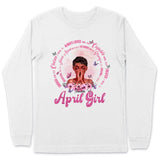 Christian God Says You Are Personalized April Birthday Gift For Her Custom Birthday Gift Black Queen Customized April Birthday T-Shirt Hoodie Dreameris