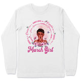 Christian God Says You Are Personalized March Birthday Gift For Her Custom Birthday Gift Black Queen Customized March Birthday T-Shirt Hoodie Dreameris