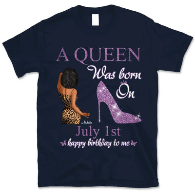(Custom Birth Date) July Girl Personalized July Birthday Gift For Her Custom Birthday Gift Customized Birthday Shirt