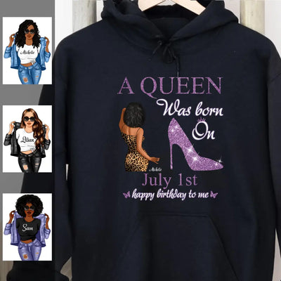 (Custom Birth Date) July Girl Personalized July Birthday Gift For Her Custom Birthday Gift Customized Birthday Shirt