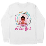 Aries Christian God Says You Are Personalized March Birthday Gift For Her Custom Birthday Gift Black Queen Customized April Birthday T-Shirt Hoodie Dreameris