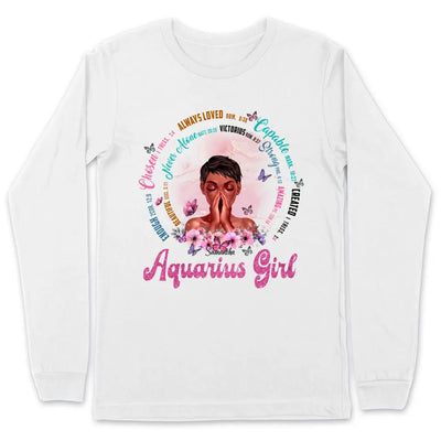 Aquarius Christian God Says You Are Personalized January Birthday Gift For Her Custom Birthday Gift Black Queen Customized February Birthday T-Shirt Hoodie Dreameris