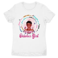 Christian God Says You Are Personalized October Birthday Gift For Her Custom Birthday Gift Black Queen Customized October Birthday T-Shirt Hoodie Dreameris