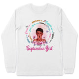 Christian God Says You Are Personalized September Birthday Gift For Her Custom Birthday Gift Black Queen Customized September Birthday T-Shirt Hoodie Dreameris