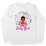 Christian God Says You Are Personalized July Birthday Gift For Her Custom Birthday Gift Black Queen Customized July Birthday T-Shirt Hoodie Dreameris