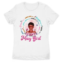 Christian God Says You Are Personalized May Birthday Gift For Her Custom Birthday Gift Black Queen Customized May Birthday T-Shirt Hoodie Dreameris