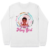 Christian God Says You Are Personalized May Birthday Gift For Her Custom Birthday Gift Black Queen Customized May Birthday T-Shirt Hoodie Dreameris