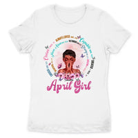 Christian God Says You Are Personalized April Birthday Gift For Her Custom Birthday Gift Black Queen Customized April Birthday T-Shirt Hoodie Dreameris