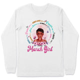 Christian God Says You Are Personalized March Birthday Gift For Her Custom Birthday Gift Black Queen Customized March Birthday T-Shirt Hoodie Dreameris