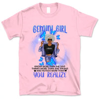 Gemini Girl Zodiac Personalized May Birthday Gift For Her June Birthday Black Queen Custom June May Birthday Shirt