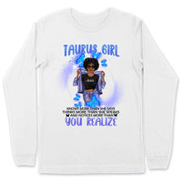 Taurus Girl Zodiac Personalized May Birthday Gift For Her April Birthday Black Queen Custom April May Birthday Shirt