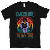 Cancer Girl Zodiac Sign Personalized July Birthday Gift For Her June Birthday Black Queen Custom July June Birthday Shirt