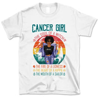 Cancer Girl Zodiac Sign Personalized July Birthday Gift For Her June Birthday Black Queen Custom July June Birthday Shirt