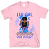 Leo Girl Zodiac Personalized July Birthday Gift For Her August Birthday Black Queen Custom July August Birthday Shirt