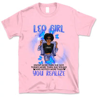 Leo Girl Zodiac Personalized July Birthday Gift For Her August Birthday Black Queen Custom July August Birthday Shirt