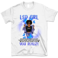 Leo Girl Zodiac Personalized July Birthday Gift For Her August Birthday Black Queen Custom July August Birthday Shirt