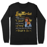 Sagittarius I Have 3 Sides Personalized November Birthday Gift For Her Custom Birthday Gift Black Queen Customized December Birthday T-Shirt Hoodie Dreameris