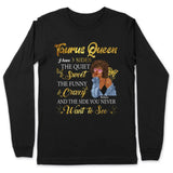 Taurus I Have 3 Sides Personalized May Birthday Gift For Her Custom Birthday Gift Black Queen Customized April Birthday T-Shirt Hoodie Dreameris