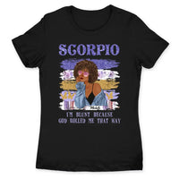 Scorpio Personalized God Rolled Me November Birthday Gift For Her Custom Birthday Gift Black Queen Customized October Birthday T-Shirt Hoodie Dreameris