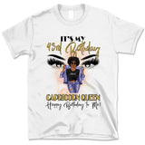 (Custom Birthyear) Capricorn Queen Personalized January Birthday Gift For Her Custom Birthday Gift Black Queen Customized December Birthday T-Shirt Hoodie Dreameris