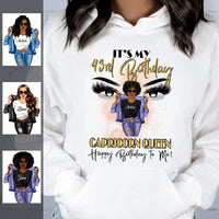 (Custom Birthyear) Capricorn Queen Personalized January Birthday Gift For Her Custom Birthday Gift Black Queen Customized December Birthday T-Shirt Hoodie Dreameris