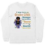 (Custom Birth Date) Retro Personalized October Birthday Gift For Her Custom Birthday Gift Black Queen Customized October Birthday Shirt October Girl Hoodie Dreameris