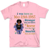 (Custom Birth Date) Retro Personalized May Birthday Gift For Her Custom Birthday Gift Black Queen Customized May Birthday Shirt May Girl Hoodie Dreameris