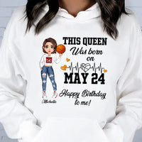 Personalized Custom May Birthday Shirt Basketball Mom Basketball Lovers Gift Sport Mom May Shirts For Women