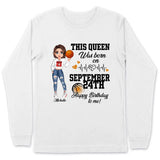 Personalized Custom September Birthday Shirt Basketball Mom Basketball Lovers Gift Sport Mom September Shirts For Women