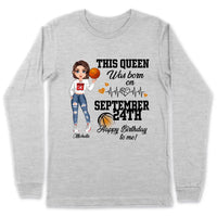 Personalized Custom September Birthday Shirt Basketball Mom Basketball Lovers Gift Sport Mom September Shirts For Women