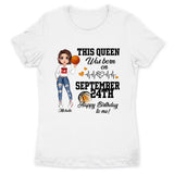 Personalized Custom September Birthday Shirt Basketball Mom Basketball Lovers Gift Sport Mom September Shirts For Women