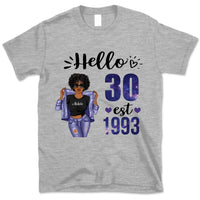 (Custom Age & Year) Turning 30 Birthday Gift 30th Birthday Gifts Custom 1993 Personalized 30th Birthday Shirts For Her Hoodie Dreameris