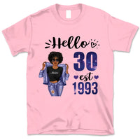 (Custom Age & Year) Turning 30 Birthday Gift 30th Birthday Gifts Custom 1993 Personalized 30th Birthday Shirts For Her Hoodie Dreameris