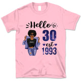 (Custom Age & Year) Turning 30 Birthday Gift 30th Birthday Gifts Custom 1993 Personalized 30th Birthday Shirts For Her Hoodie Dreameris