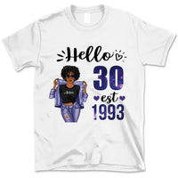 (Custom Age & Year) Turning 30 Birthday Gift 30th Birthday Gifts Custom 1993 Personalized 30th Birthday Shirts For Her Hoodie Dreameris