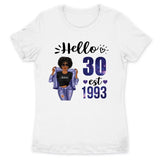 (Custom Age & Year) Turning 30 Birthday Gift 30th Birthday Gifts Custom 1993 Personalized 30th Birthday Shirts For Her Hoodie Dreameris