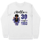 (Custom Age & Year) Turning 30 Birthday Gift 30th Birthday Gifts Custom 1993 Personalized 30th Birthday Shirts For Her Hoodie Dreameris