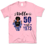 (Custom Age & Year) Turning 50 Birthday Gift 50th Birthday Gifts Custom 1973 Personalized 50th Birthday Shirts For Her Hoodie Dreameris