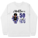 (Custom Age & Year) Turning 50 Birthday Gift 50th Birthday Gifts Custom 1973 Personalized 50th Birthday Shirts For Her Hoodie Dreameris