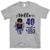 (Custom Age & Year) Turning 40 Birthday Gift 40th Birthday Gifts Custom 1983 Personalized 40th Birthday Shirts For Her Hoodie Dreameris