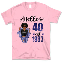 (Custom Age & Year) Turning 40 Birthday Gift 40th Birthday Gifts Custom 1983 Personalized 40th Birthday Shirts For Her Hoodie Dreameris